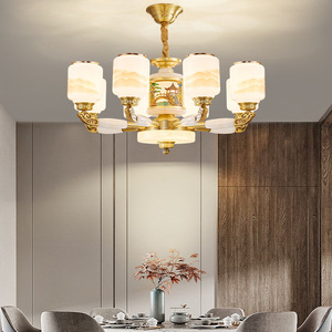 All Copper Chandelier Multi Head <b>Led</b> <b>Light</b> Round Shape For Living Room Villa Hall Home Lighting Main <b>Light</b> - Product Image 3