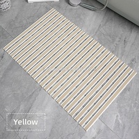 Tapis de bain tissé ajouré personnalisé, antidérapant et lavable, vente en gros d'usine
