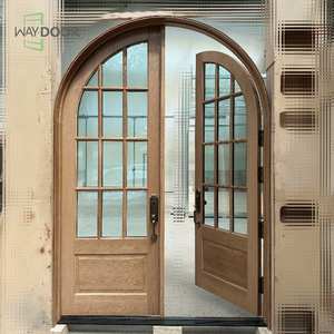 Puerta de Madera Tradicional de Diseño Arqueado de Lujo Estilo Americano Waydoor, Arco Francés, Elegante, de Alta Calidad y Duradera - Product Image 4