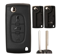 Coque de clé de voiture noire ABS à 3 boutons, remplacement de télécommande pour camion, étui de clé de voiture centralisé VA2 HU83 CE0523 CE0536 pour Citroën