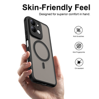 Étui magnétique pour Xiaomi Redmi 17, fin, transparent, mat, dos en PC, antichoc, protection, compatible avec la charge sans fil