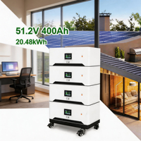 Batterie de stockage d'énergie modulaire empilable 48V 200Ah 280Ah 300Ah LiFePO4 pour le stockage d'énergie solaire résidentielle avec 8000 cycles