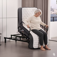 Luxuriöses Modernes Elektrisches Krankenhaus-Sofabett für die Altenpflege zu Hause mit Verstellbarer Rückenlehne und Fußstütze, 5 Jahre Garantie, 200 KG Tragkraft