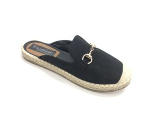 Populaire femmes <span class=keywords><strong>Espadrille</strong></span> glisser Mule chaussure sandale plate PU solide de qualité supérieure en gros respirant Espadrilles femmes <span class=keywords><strong>femme</strong></span> dame TPR - Product Image 3
