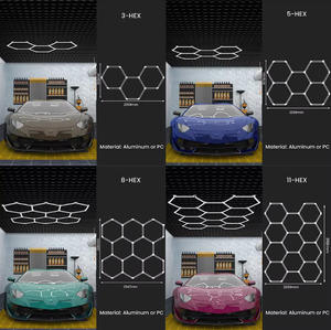 Éclairage LED hexagonal, lumière en nid d'abeille pour zone <span class=keywords><strong>de</strong></span> stockage <span class=keywords><strong>de</strong></span> garage, luminaires hexagonaux durables pour garage - Product Image 5
