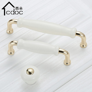 Tiradores de Cerámica Xiduo para Gabinetes, Perillas Ovaladas Minimalistas de Aleación de Zinc para Puertas y Cajones de Cocina - Product Image 4