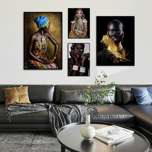 Estilo de pintura África impresión tela lienzo pared arte producto decoración de pared enmarcado lienzo africano imágenes artísticas <span class=keywords><strong>para</strong></span> sala de estar - Product Image 3