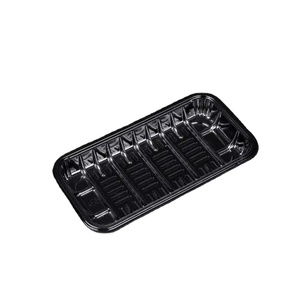 Disposable Plastic Food Trays Transparent Fruit Food Packing Display Snacks Custom Plate Without Cover