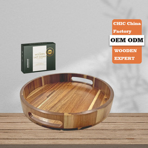 Trung Quốc Nhà Máy Nhà Bếp 100% keo gỗ 12 inch gia vị chủ bàn xoay 360 độ tổ chức lớn lười biếng Susan - Product Image 1