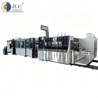 Ligne de fabrication de boîtes en carton ondulé automatique FFG Small Flex Printing Folder Gluer, machine plieuse-colleuse de cartons, prix