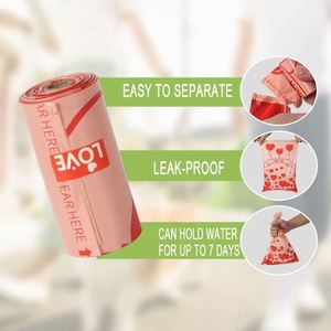 Nouveauté : Sacs à déjections pour chiens et chats biodégradables, parfumés à la rose, durables, de haute qualité et écologiques, en gros - Product Image 6