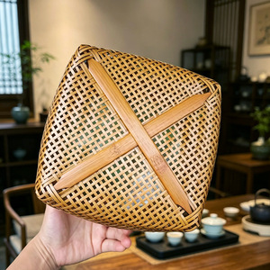 <b>Bamboo</b> Woven Storage Basket Rectangle Handmade For Kitchen Food <b>Container</b> - Product Image 2