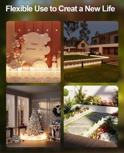 <span class=keywords><strong>ALADINO</strong></span> Luci a Corda LED per Esterni IP65 in Plastica, Luce Bianca Calda per Decorazioni Natalizie di Recinzioni, Cortili, Sentieri e Alberi - Product Image 3