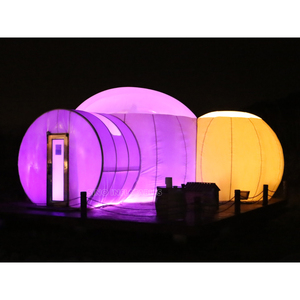 Tente <span class=keywords><strong>bulle</strong></span> gonflable de luxe de 5 m avec toit transparent et souffleur silencieux pour hôtel, idéale pour le glamping en station balnéaire, provenant de l'usine de tentes gonflables - Product Image 5