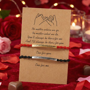 <span class=keywords><strong>Bracelets</strong></span> inspirants pour couples Go2boho, Ne laissez pas <span class=keywords><strong>les</strong></span> jours difficiles gagner, bracelet en corde gravé pour lui et elle - Product Image 4