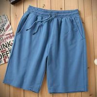 Celana Pendek Wanita Musim Panas Pinggang Tinggi Kaki Lebar Kancing Katun Bernapas Model Capri Longgar Kasual
