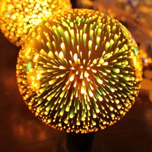 Lâmpada LED 3D Efeito Fogos de Artifício <span class=keywords><strong>Base</strong></span> E26 SMD LED com Controle Remoto para Jardim Design Prisma ST19 Multicolorida 1 Unidade - Product Image 4
