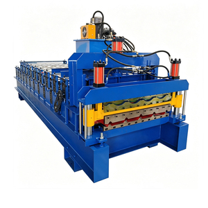 Machine de profilage à double couche pour tôles de toiture en tuiles émaillées et tôles trapézoïdales avec changement rapide de profil, PLC automatique - Product Image 1