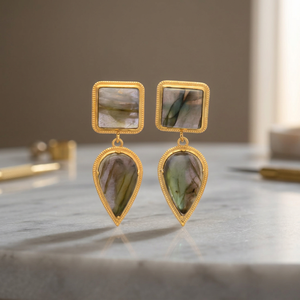 Nouvelles boucles d'oreilles clous en acier inoxydable et argent sterling, forme poire et carrée, zircon noir arc-en-ciel - Product Image 4