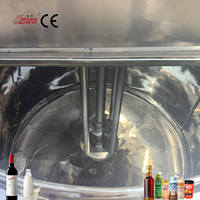 Cuve de mélange industrielle à haut cisaillement 304/316L avec chauffage à vapeur isolé pour sirop, cuve de mélange en acier inoxydable