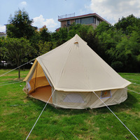 Vente chaude 4 saisons Glamping 5m coton écologique grande tente de camping tente cloche