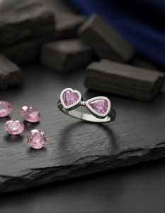 Anillo de oro blanco de 14 quilates certificado Toi-et-Moi con piedras preciosas naturales/cultivadas en laboratorio - Product Image 5