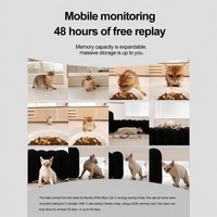 Distributeur automatique intelligent pour animaux de compagnie 6,5 L avec caméra 2MP grand angle 180°, surveillance vidéo via application Tscloud et audio bidirectionnel pour chats et chiens