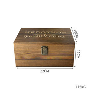 ชุดหินน้ำแข็งหินแกรนิตวิสกี้ทำจากไม้อุปกรณ์เสริมสำหรับบาร์หินเย็นและหินวิสกี้ที่ทำจากไม้ - Product Image 3