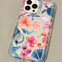 Coque de Téléphone Animaux Marins Bleus pour iPhone 17 16 15 14 Pro 13 12 11 Max Plus 7 8 Plus XR X XS SE 2020, Housse Souple Anti-choc