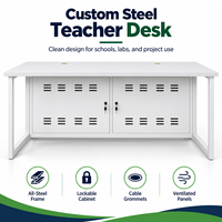 Bureau d'ordinateur pour étudiants avec tiroirs et étagère, table d'étude ergonomique en métal pour enfants, adolescents, bureau à domicile, école, salle de classe