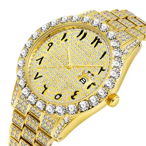 Nueva moda de lujo Hip Hop Full Diamond hombres reloj estilo caliente mujeres relojes fabricantes directos