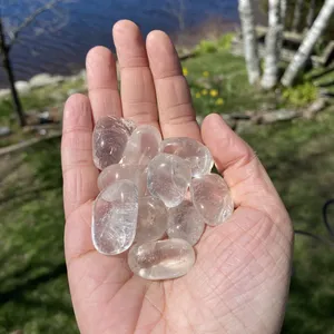 Best Selling Crystals Semi Precious Stone <b>Crafts</b> Healing Natural Stone clear Quartz Gemstone Bulk Tumble Stone Pebbles for Sale - Product Image 1