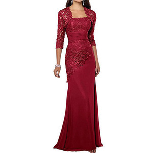 S3895R Nouvelle Collection 2025 Robe de Soirée Élégante Deux Pièces à Bretelles Fines en Chiffon et Dentelle, Coupe Trapèze Brodée, Longueur Thé Naturelle - Product Image 2