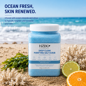 Choix de l'esthéticienne : Gommage <span class=keywords><strong>au</strong></span> <span class=keywords><strong>sel</strong></span> nettoyant en profondeur, format personnalisé 500g/1000g, exfoliant corporel <span class=keywords><strong>purifiant</strong></span>, débouche les pores, élimine les peaux mortes - Product Image 1