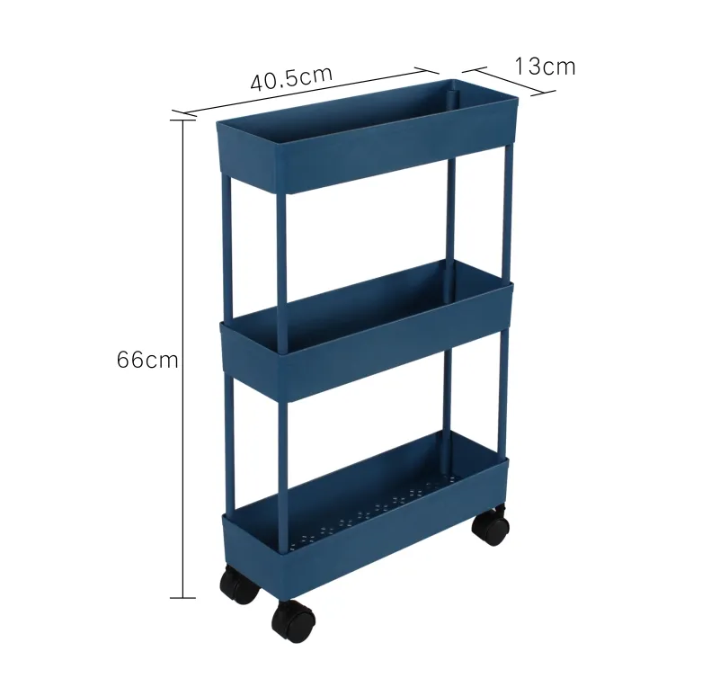 Slide Out Cosmetic Slim Storage Tower Rack Mesh Rolling Organization Serving Cart Shelf Narrow Spaces Gap Storage Trolley Cart