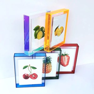 Support en acrylique OEM/ODM, cadre flottant double en acrylique néon pour impressions d'art, en plexiglas M - Product Image 4