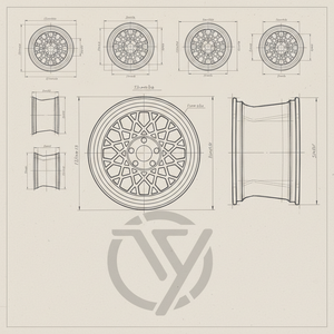 Rines Clásicos Retro de Estilo Antiguo 4x100 5x120 con Borde Profundo de Aleación para BMW E30 Golf MK1 - Product Image 3