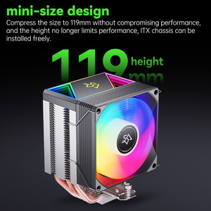 SNOWMAN ARGB 4 Heat Pipe Direct Contact CPU Cooler High Airflow Aluminum Heatsink for Gaming Rigs Intel for AMD Computers - Product Image 3