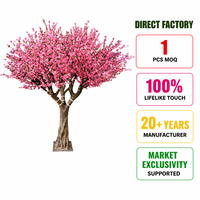 Fournisseur d'arbres artificiels de fleurs de pêcher sur mesure, grand format, pour hôtels, restaurants, centres commerciaux et aménagement paysager
