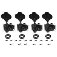 Noir 4R 4L 2R2L ouvert Machine têtes accordeurs guitare basse électrique chevilles d'accordage pour pièces de basse