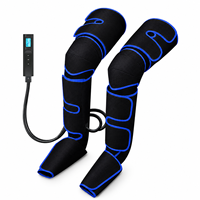 Masseur de jambes à compression d'air avec chaleur, 3 modes d'intensité, pour la circulation, soulagement de la douleur au mollet et au pied, massage de récupération, USB