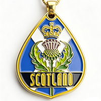 Pin de Élite Moderno y Tradicional con Emblema de Cardo, Chapado en Oro, Esmalte Duro, Forma Irregular, Souvenir Patriótico de Aleación de Zinc