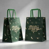 Bolsas de Papel Kraft para Llevar Comida, con Asa Plana, Impresas con Logotipo Personalizado, para Restaurantes de Comida Rápida, Café, Panadería