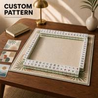 Tapis de Mahjong Américain Personnalisé, Imprimé par Sublimation, Antidérapant, en Caoutchouc Naturel, pour Soirée de Mahjong