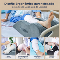 Set Bantal Wedge Busa Memori CUSTOM 4pcs untuk Pereda Nyeri Punggung, Leher, Kaki, Pencegahan Refluks Asam GERD, Dapat Disesuaikan