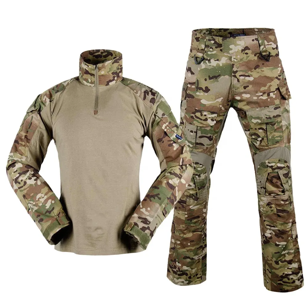 Factory Camouflage Outdoor Hunting Combat Shirt and Pants Clothing Frog Suit Tactical Uniform