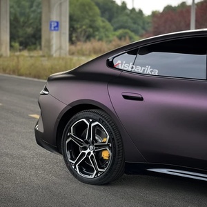 Vật Nuôi Chất Lượng Cao Nhà Máy Ban Đầu Sơn Màu Sắc Ma Thuật Màu Tím Màu Đen Thay Đổi Vinyl 1.52*17M Xe Gói Phim Màu Tím Để Màu Đen - Product Image 6