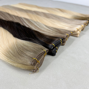 Extensioni per capelli 100% vergini slaviche Genius Weft bionde, a doppia trama, tagliabili, ultra sottili, senza cuciture, piatte, senza baffi, per salone - Product Image 2