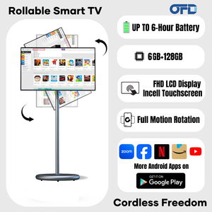 ทีวีพกพาอัจฉริยะ OFD ขนาด 27 นิ้ว พร้อมล้อเลื่อน ระบบ Android 15 หน้าจอสัมผัส Full HD แท็บเล็ตพีซีแบบม้วนได้ สำหรับใช้ในบ้าน ทีวีพกพาอัจฉริยะ - Product Image 3