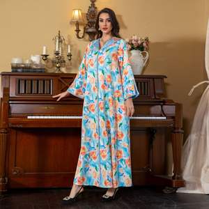 Robes Africaines Kaftan Élégantes Ankara pour Femmes, Robe <span class=keywords><strong>Boubou</strong></span> Jalabiya de Dubaï, Vêtements Africains, Abaya Robe Musulmane pour Femmes - Product Image 5